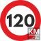 Sticker reflectorizant - SPEED LIMIT - 120km/h