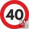 Sticker reflectorizant - SPEED LIMIT - 40km/h