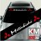 Sticker parasolar auto MITSUBISHI (126 x 16cm)