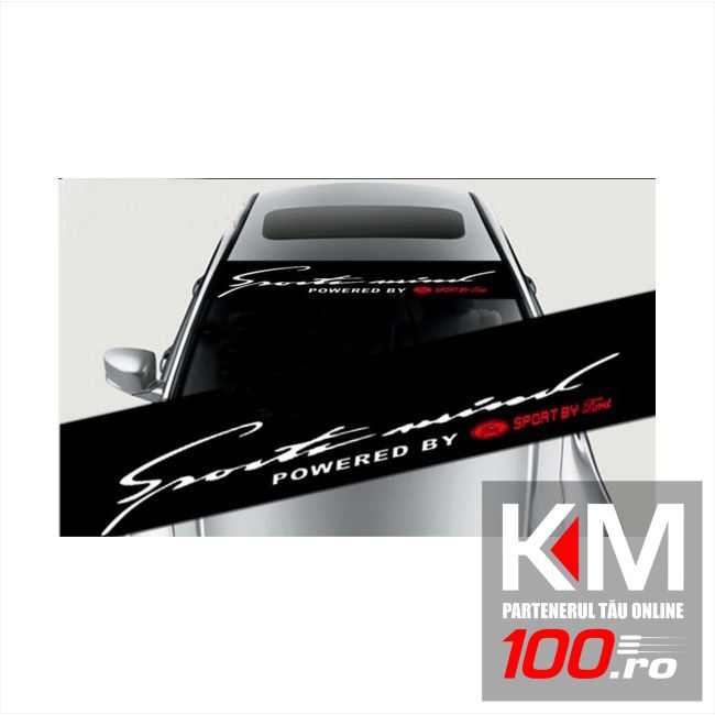 Sticker parasolar auto SPORTS MIND FORD (126 x 16cm)