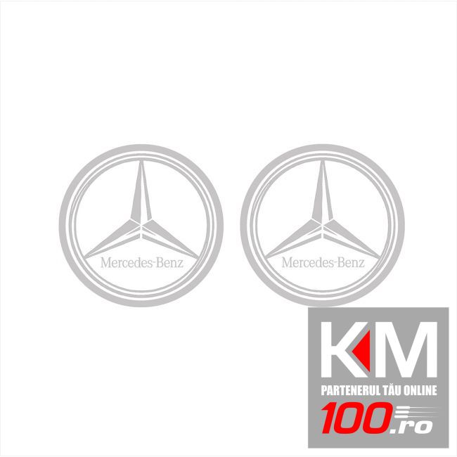 Sticker TIR - Logo mare MERCEDES (50 X 50 cm) - set 2 buc.