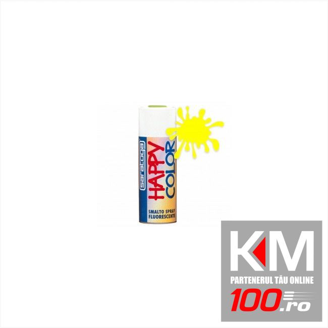 Spray vopsea Galben Fluorescent , HappyColor, 400ml