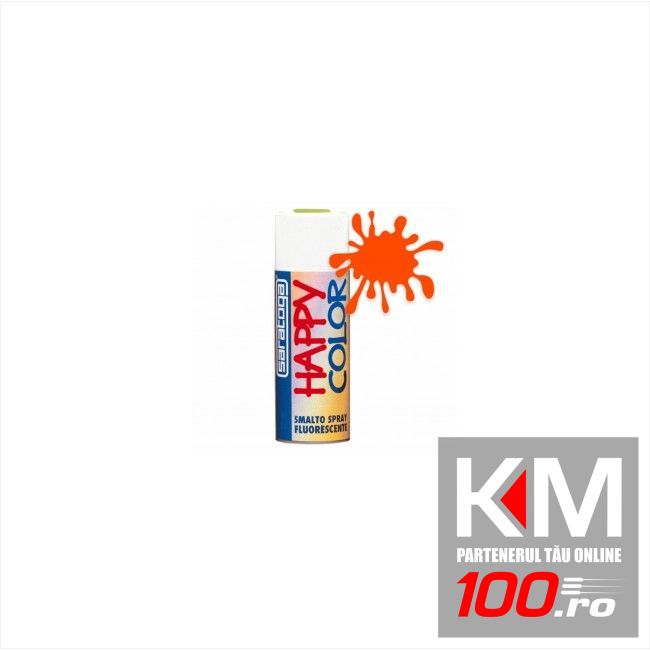 Spray vopsea Orange Fluorescent , HappyColor, 400ml