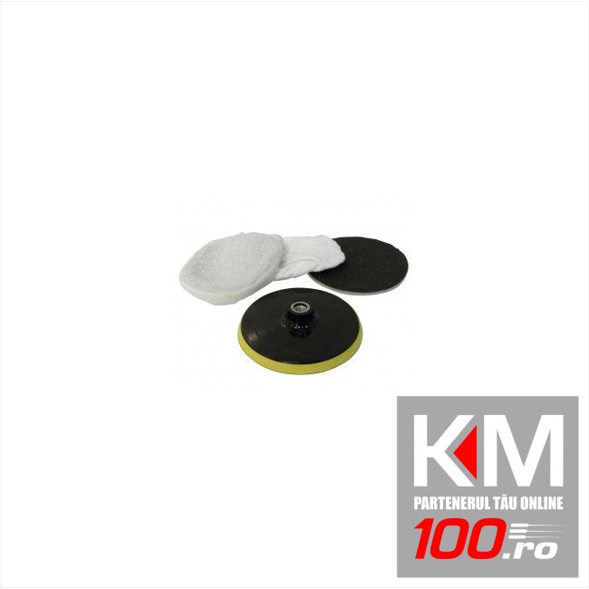 Burete carpoint pentru Polish 150mm din 4 buc : disc , burete si rezerve pentru masina de polishat