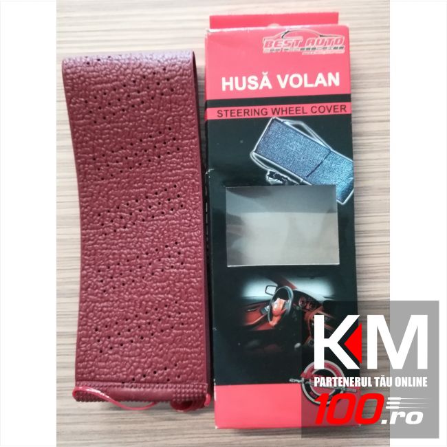 Husa volan cu snur Rosie  material cauciucat  diametru 37-39cm - BA-2311