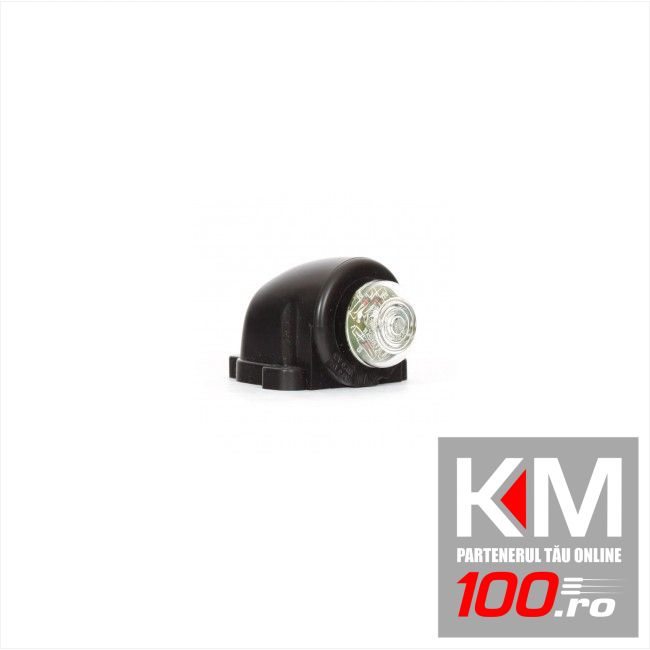 Lampa gabarit auto 12V/ 24V cu LED, rotunda , culoare Rosu, cu cablu,1 buc.
