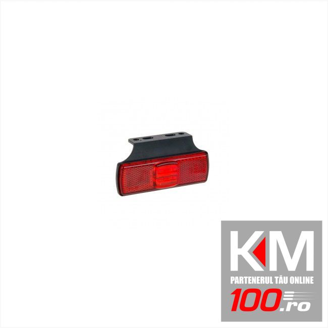 Lampa gabarit auto 12V/ 24V cu LED, dreptunghiulara Rosie , 97x30x12mm, cu cablu, cu suport fixare,1 buc.