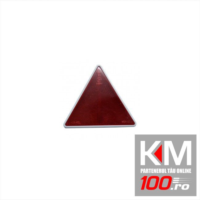Catadioptru reflectorizant triunghi fixare cu surub, inaltime 140 mm , 1 buc.