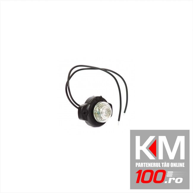 Lampa gabarit auto 12V rotunda Alba cu led, cu suport 57x41.4x26.8mm, 1 buc.