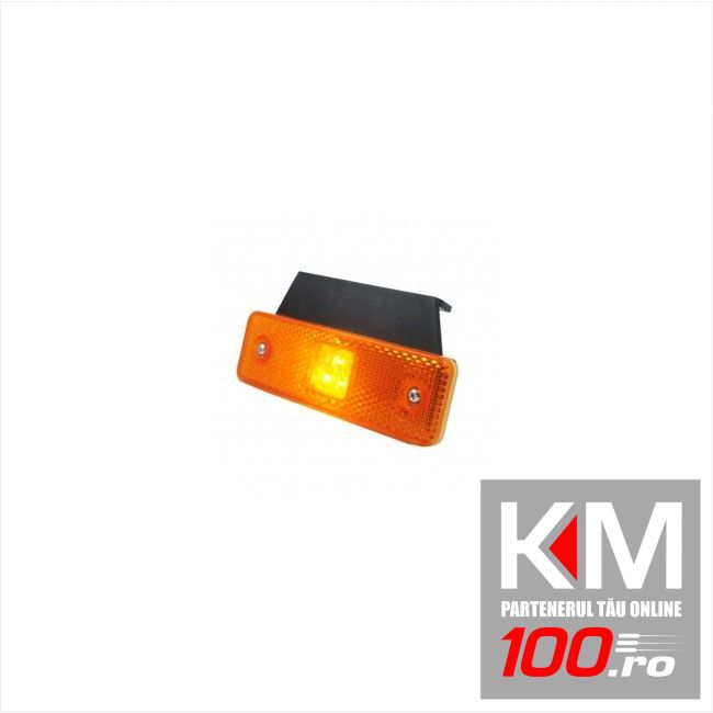 Lampa gabarit auto 12/24V dreptunghiulara Portocaliu cu Leduri, 98x31x18mm, cu suport fixare detasabil, 1 buc.