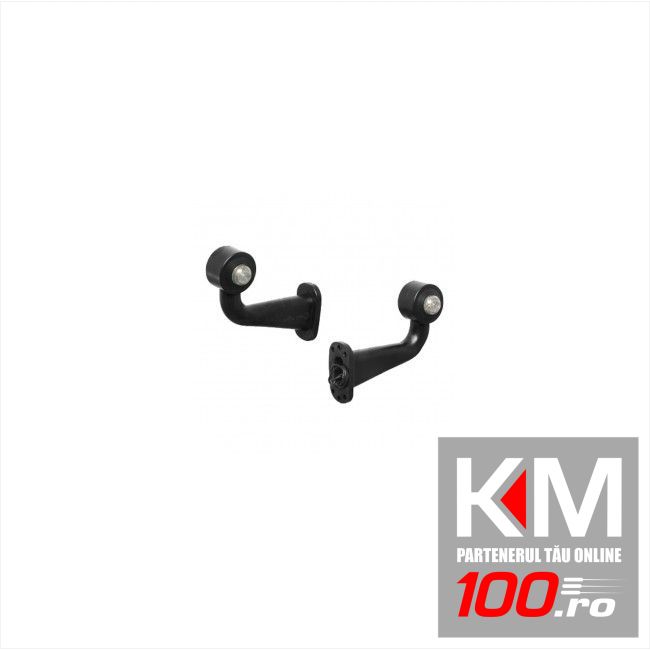 Lampa gabarit auto 12V/ 24V cu LED, cu brat 150mm, unghi 90 grade, Stanga, Rosu, Alb