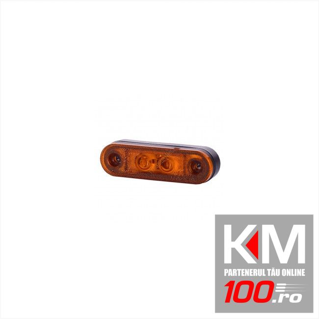 Lampa gabarit auto 12/24V ovala Portocaliu cu led, 80x23mm , 1 buc.