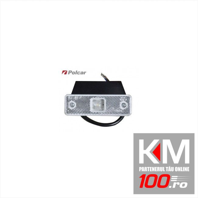 Lampa gabarit auto 12/24V dreptunghiulara alba cu leduri, 98x31x18mm , 1 buc.