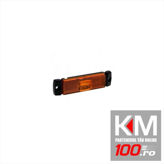 Lampa gabarit auto 12V/ 24V cu LED, dreptunghiulara Portocaliu , 97x30x12mm, cu cablu, 1 buc.