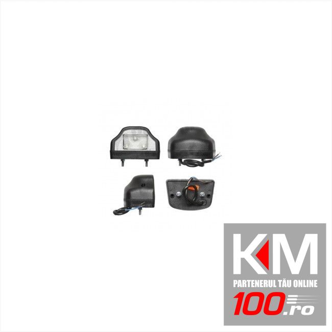 Lampa auto  pentru numar 12/24V partea Dreapta/ Stanga cu leduri carcasa neagra la bucata