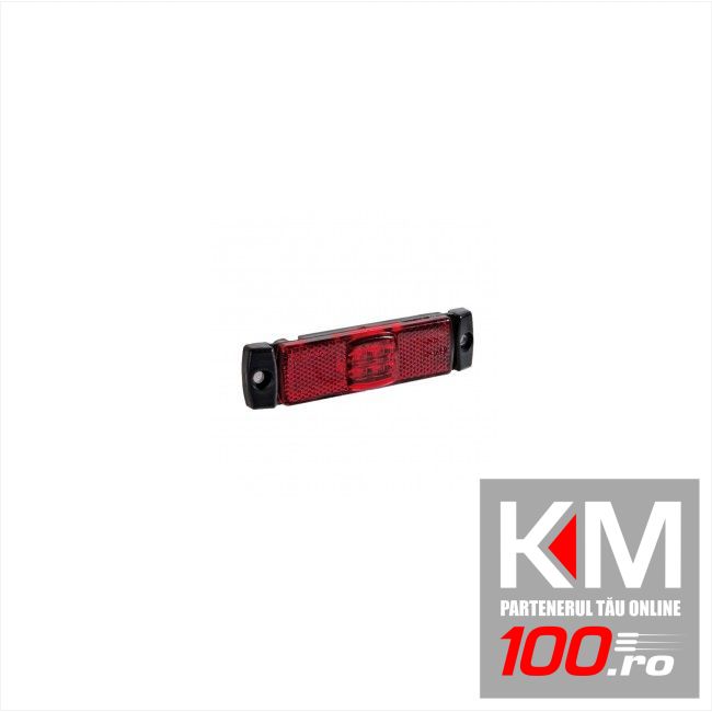 Lampa gabarit auto 12V/ 24V cu LED, dreptunghiulara Rosie , 97x30x12mm, cu cablu, 1 buc.