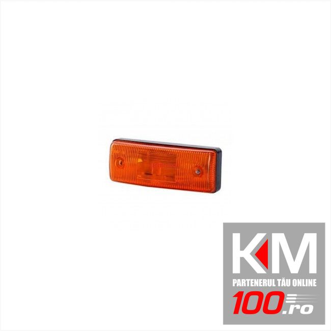 Lampa gabarit auto 12V/ 24V dreptunghiulara , culoare sticla Portocaliu, 96x36x28mm, 1 buc.