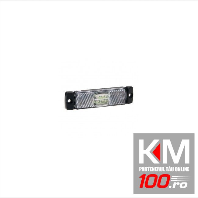 Lampa gabarit auto 12V/ 24V cu LED, dreptunghiulara Alba , 97x30x12mm, cu cablu, 1 buc.