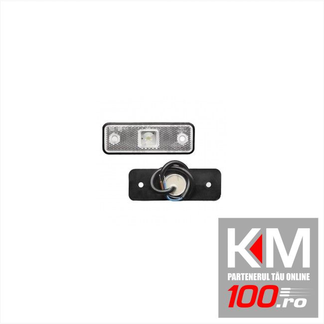 Lampa gabarit auto 12/24V dreptunghiulara alba cu leduri, 98x31x18mm, 1 buc.