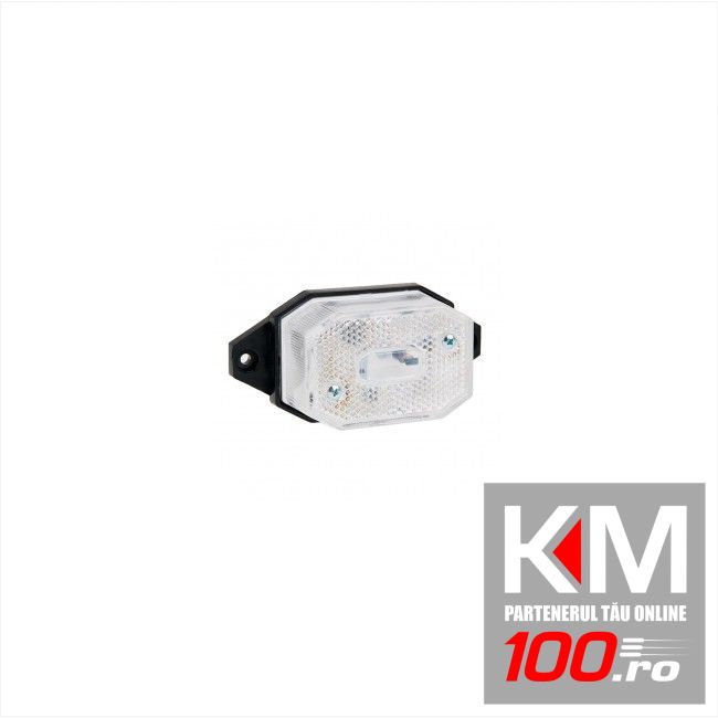 Lampa gabarit auto 12/24V, rectangulara, culoare Alba, 64x42x33mm, 1buc