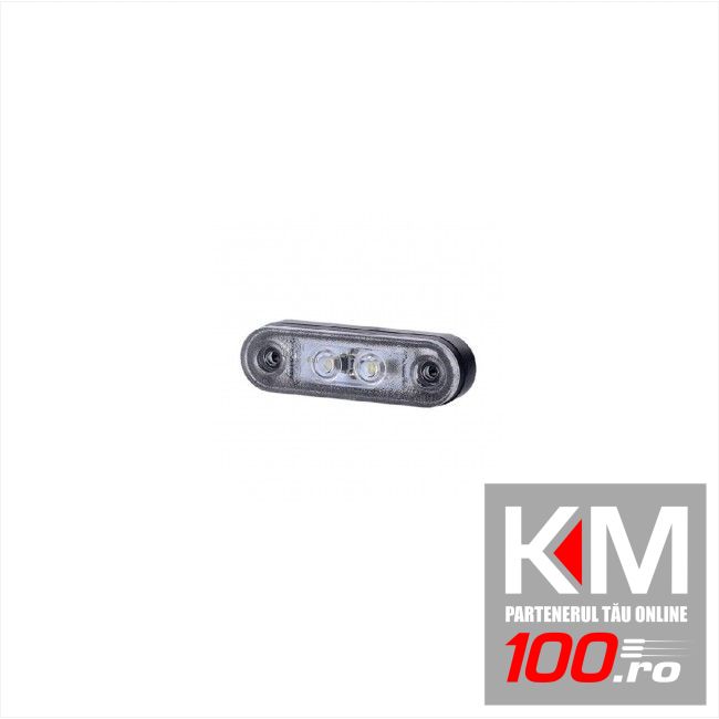 Lampa gabarit auto 12/24V ovala Alba cu led, 80x23mm , 1 buc.