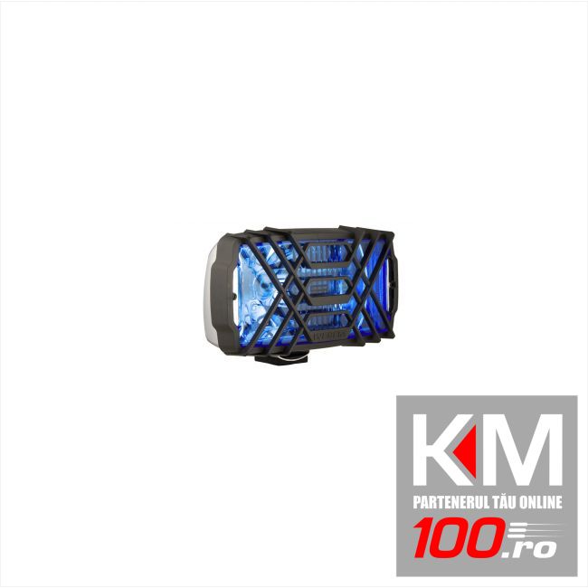 Proiector auto Wesem 12/24V 235x132x137mm Universale albastre carcasa cromata , cu lumina de drum , 1 buc.