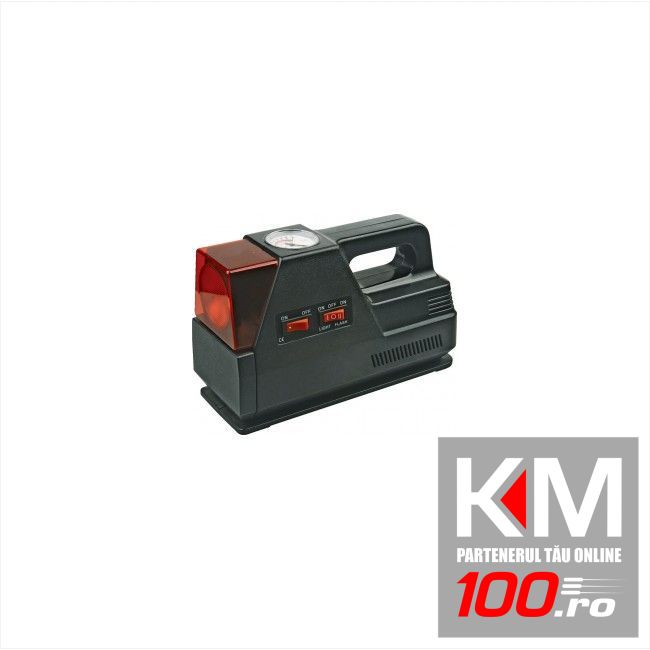 Compresor auto Automax12V cu manometru 18bar/250psi cu cablu de 2m si lumina de lucru