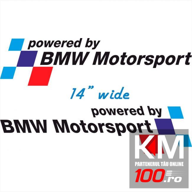 Sticker auto model BMW ///M Motorsport (set 2 buc.)