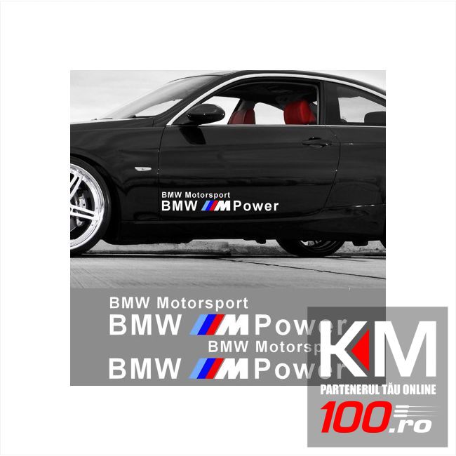 Sticker auto laterale BMW M POWER (set 2 buc.)