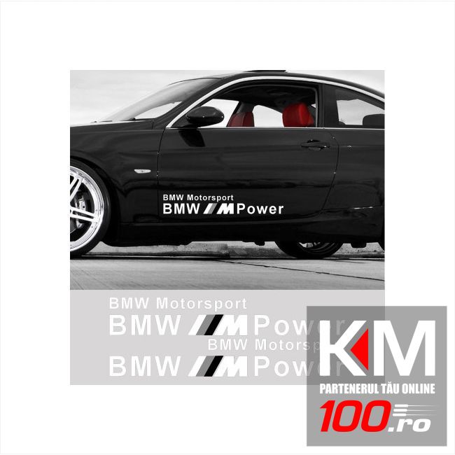 Sticker auto laterale BMW M POWER (set 2 buc.)