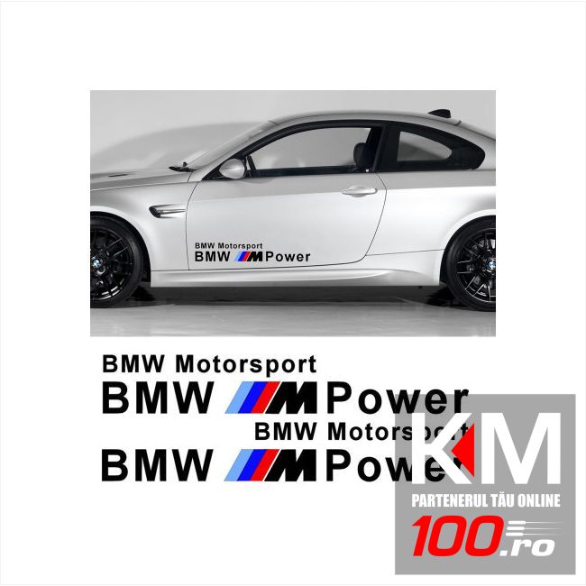 Sticker auto laterale BMW M POWER (set 2 buc.)