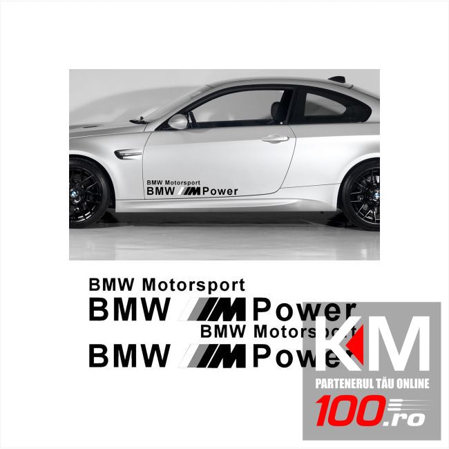 Sticker auto laterale BMW M POWER (set 2 buc.)