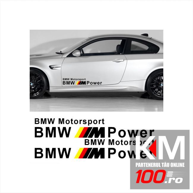 Sticker auto laterale BMW M POWER (set 2 buc.)