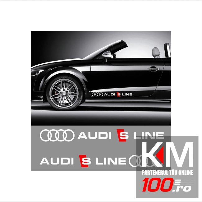 Sticker auto laterale AUDI S LINE (set 2 buc.)