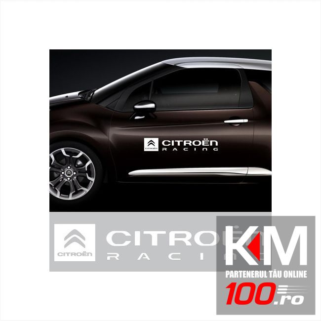 Sticker auto laterale CITROEN RACING (set 2 buc.)