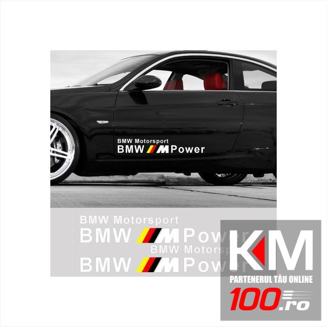 Sticker auto laterale BMW M POWER (set 2 buc.)