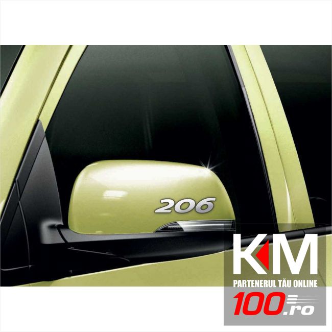 Stickere oglinda CHROME - 206 (set 2 buc.)