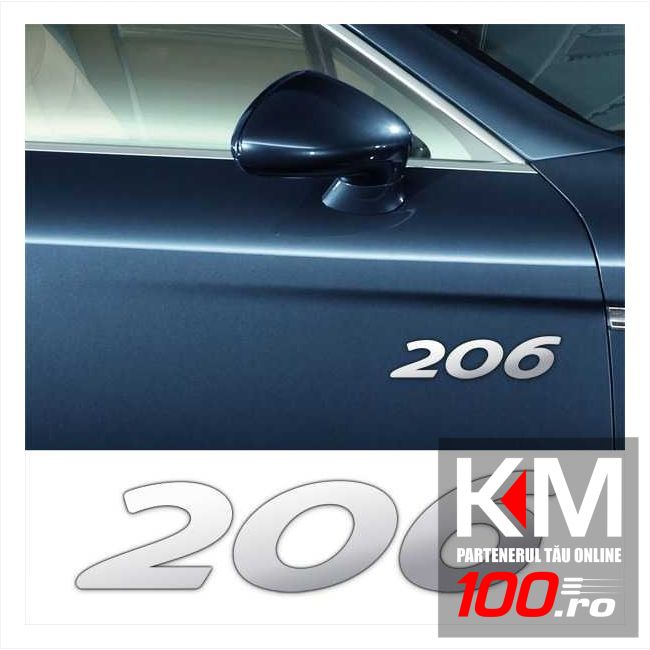 Stickere laterale CHROME - 206 (set 2 buc.)