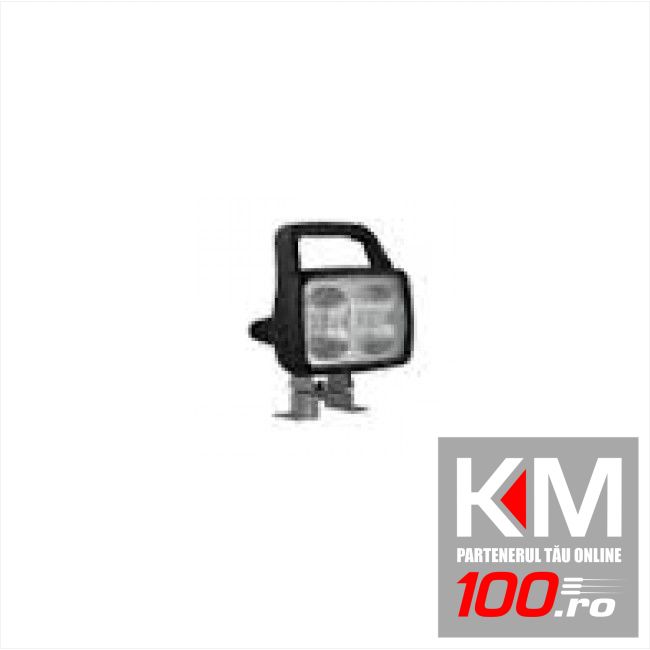 Lampa lucru Universal, 12/24V 100x100x91mm, tip bec H3, lentila, patrata