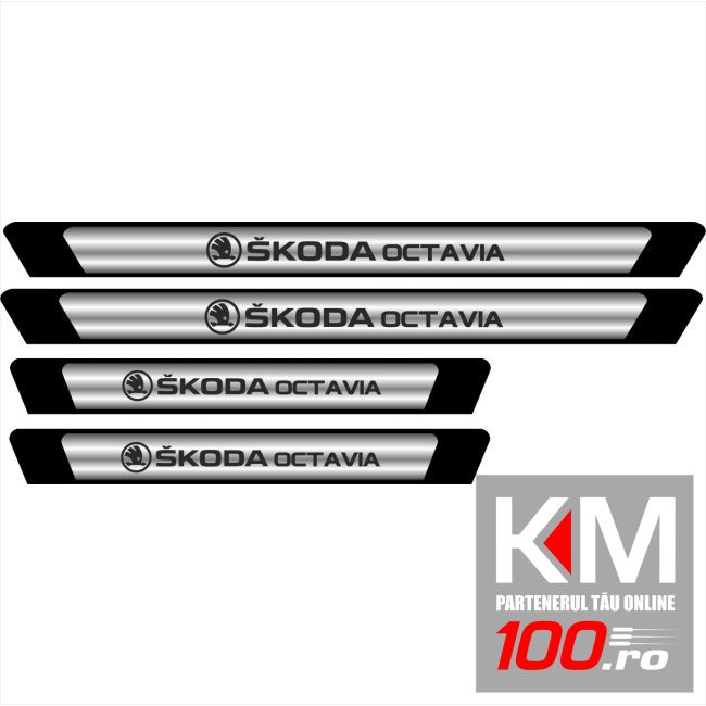 Set protectii praguri CROM - Skoda Octavia