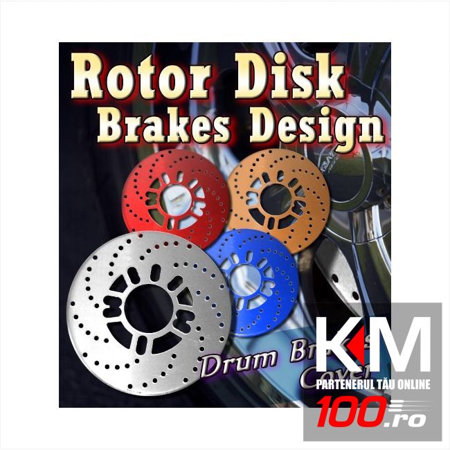 Fake Disk Brake - Capace pentru tamburi roti spate, culoare ALBASTRU