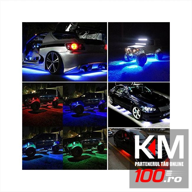 Lumini UnderCar LED - RGB pentru interior sau exterior cu telecomanda