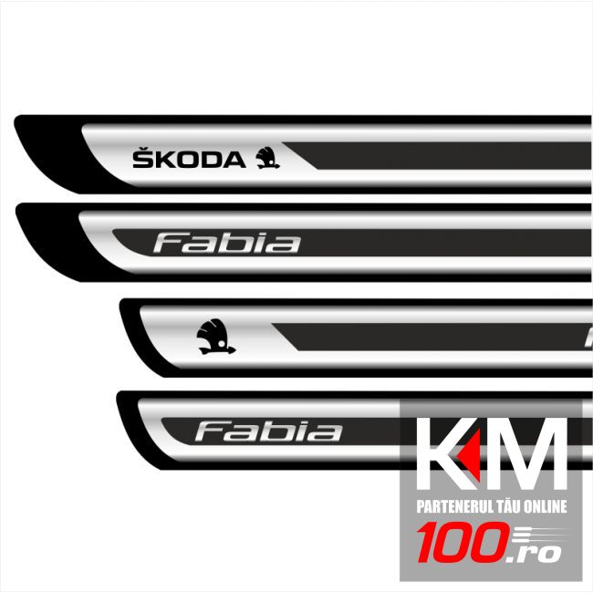 Set protectii praguri CROM - Skoda Fabia