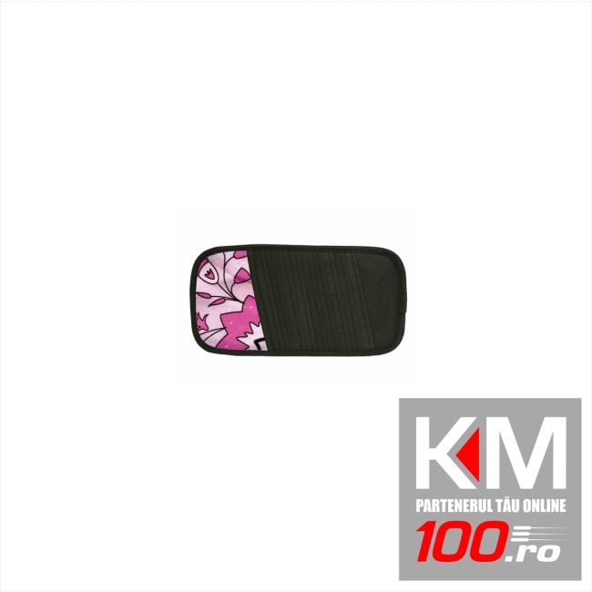 Suport auto Carpoint pentru depozitat CD-uri Pink Flower, 30 .0 x 15.0 x 1.0cm