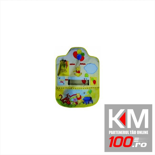 Organizator scaun auto Winnie the Pooh pentru spatarul scaunului din fata, 40 x 60 cm