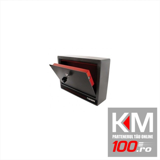 Seif auto Carpoint metalic cu 3 chei , 34 x 24 x 9 cm