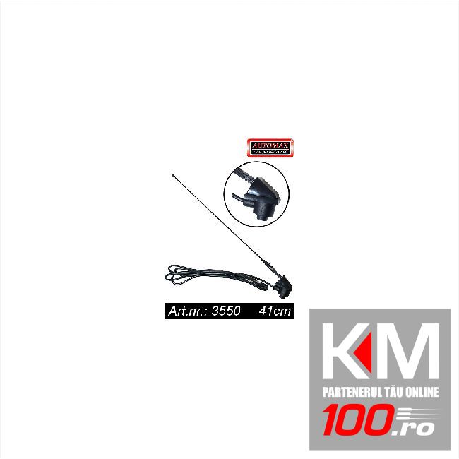 Antena auto Automax neagra 41 cm , 12V