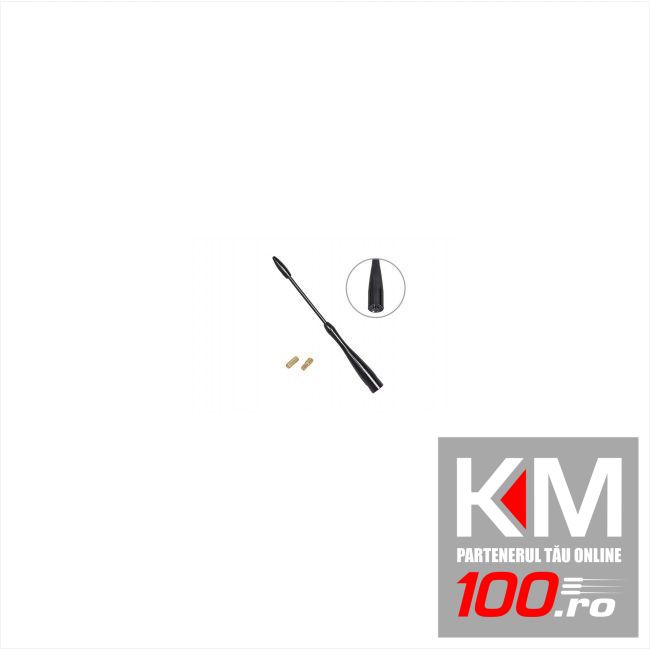 Tija antena auto Automax 16 cm. adaptoare de 5 si 6 mm, culoare negru