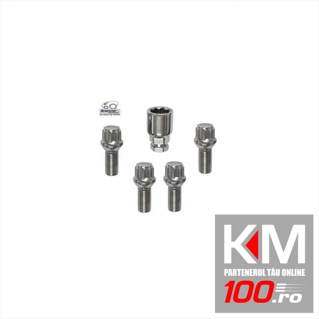 Set prezoane auto antifurt Breckner M14x1.5x26mm bila ZA Audi Mercedes Seat Skoda Vw Volvo