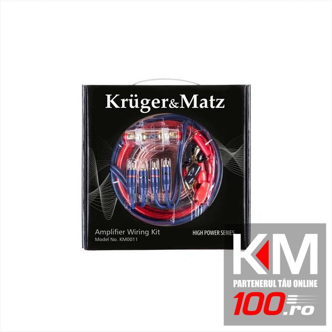 Kit cabluri amplificator (25mm2), 2 canale, Kruger&Matz